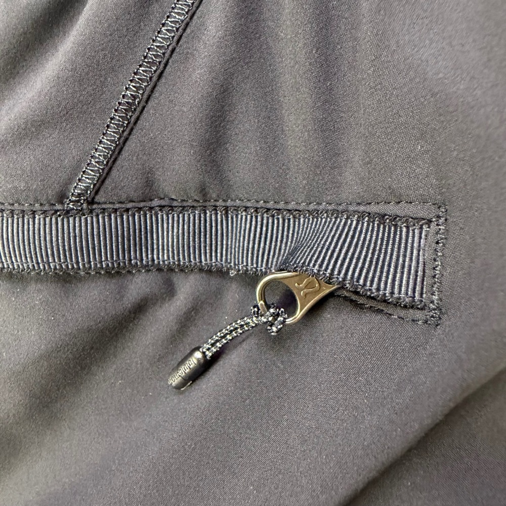 Lululemon Athletica Run Bandit Track Pants Black Mini Hyper Stripe Fresh Teal - Picture 10 of 16